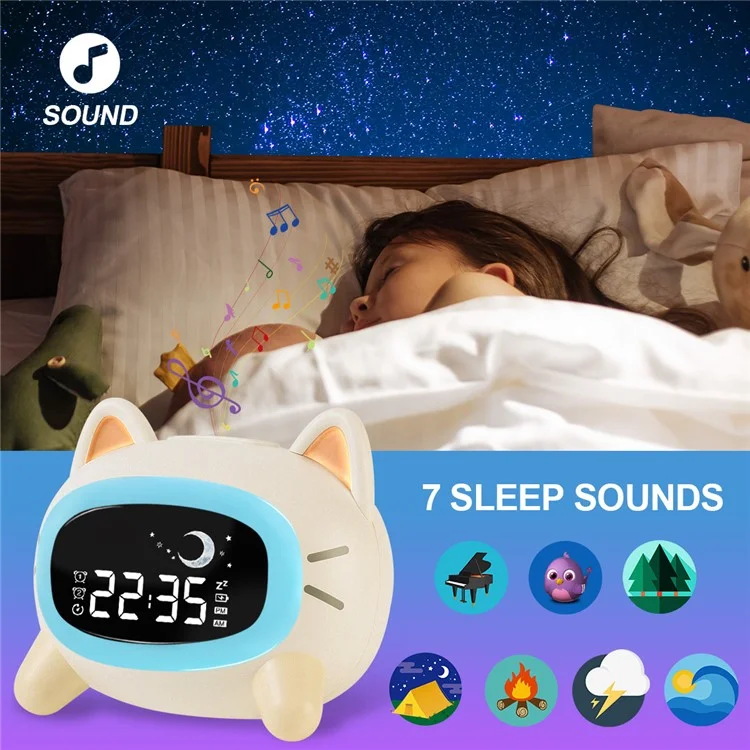 Sveglia per bambini SG5 con sveglia a cartone animato e addestramento del sonno (certificata CE, FCC, RoHS) - Cane