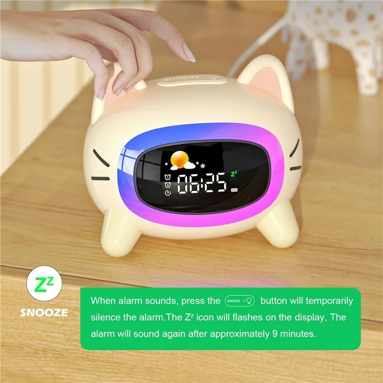 Sveglia per bambini SG5 con sveglia a cartone animato e addestramento del sonno (certificata CE, FCC, RoHS) - Cane