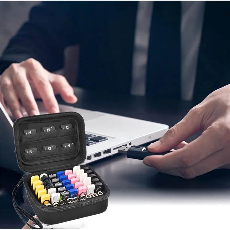 Memoria Stick Unidad Flash USB Unidad de Pulgar Estuche para Tarjeta SD SDXC SDHC Bolsa de Almacenamiento de Accesorios Electrónicos de Nailon