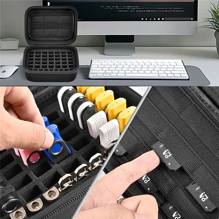 Memoria Stick Unidad Flash USB Unidad de Pulgar Estuche para Tarjeta SD SDXC SDHC Bolsa de Almacenamiento de Accesorios Electrónicos de Nailon