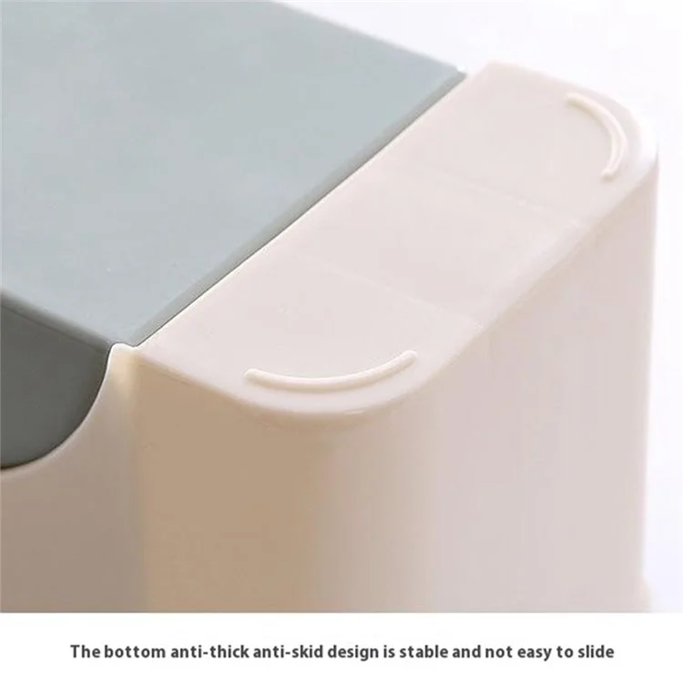 Desenho de gaveta Caixa de armazenamento de cosméticos Organizador de mesa de plástico para joias, maquiagem, pincéis e batom - Azul