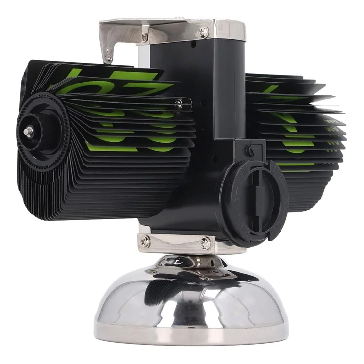 Reloj de mesa con números verdes de acero inoxidable, volteo automático de páginas, estilo retro con equilibrio de volumen