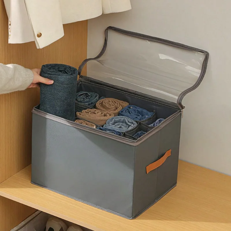 Foldable Cloth Shoe Organizer Box Dustproof Moisture-Resistant Shoes Storage Container - Black