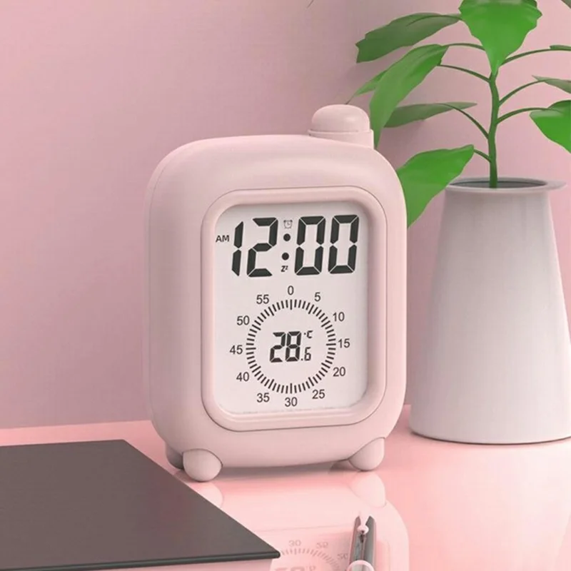 Mini Suitcase Shape Rechargeable Visual Timer Clock Study Work Self-Discipline Time Management Tool - White