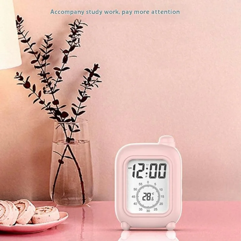 Mini Suitcase Shape Battery Powered Visual Timer Clock Study Work  Self Discipline Time Management Tool - White