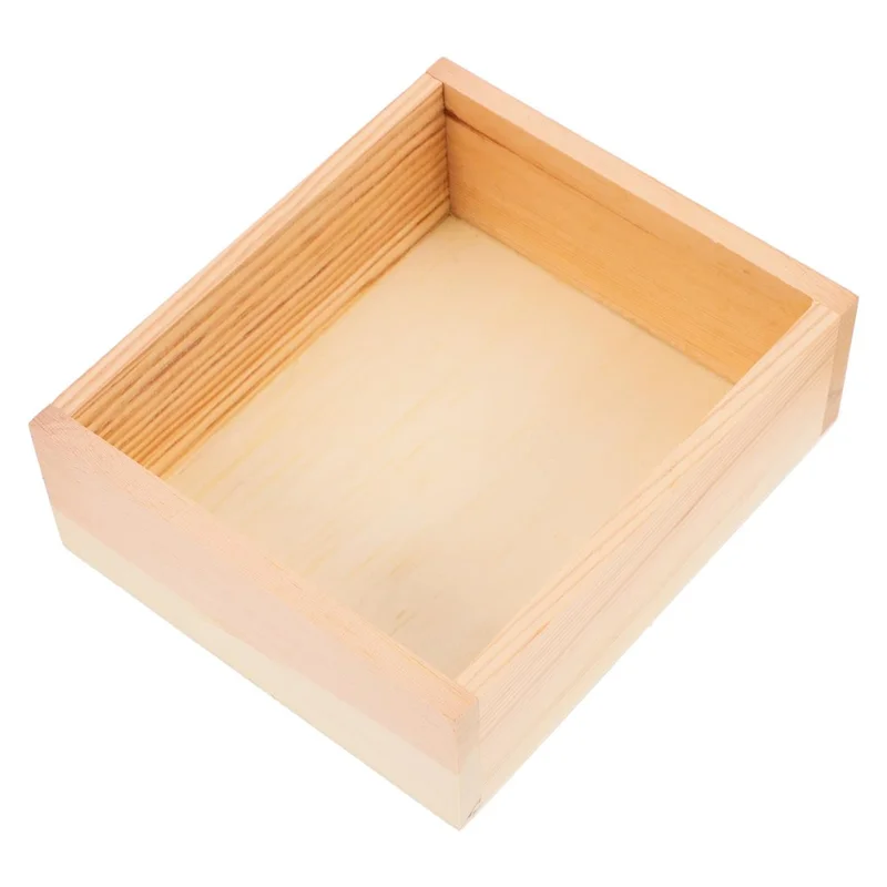 25 x 25 x 8cm Wooden Organizer Box Desktop Storage Container for Cards / Jewelry