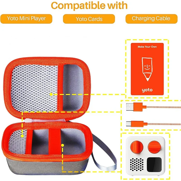 For Yoto Mini (2024 Edition) Storage Case Kids Audio Music Player Travel Carrying Bag Protective Box