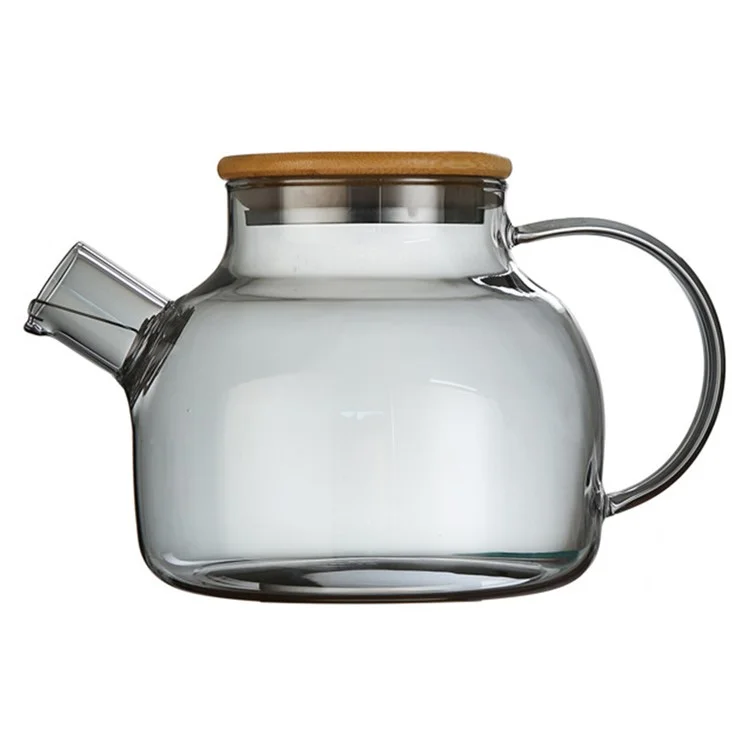 600ML Tetera Transparente Resistente al Calor Jarra de Agua de Vidrio Borosilicato de Alta Resistencia a los Golpes ( Sin FDA, Sin BPA )