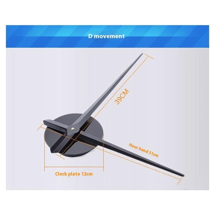 D-011 80 - 130cm 3D Arabic Numerals DIY Wall Clock Self Adhesive Large Size Acrylic Mirror Surface Silent Clock - Black