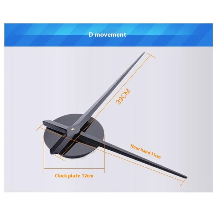 D-065 80 - 130cm Creative 3D DIY Wall Clock Self Adhesive Large Size Acrylic Mirror Surface Silent Clock - Black