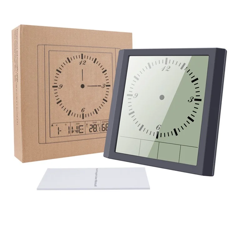 TS-8675 Relógio de Parede Digital Multifuncional com Tela Grande, Exibição de Temperatura, Umidade e Alarme