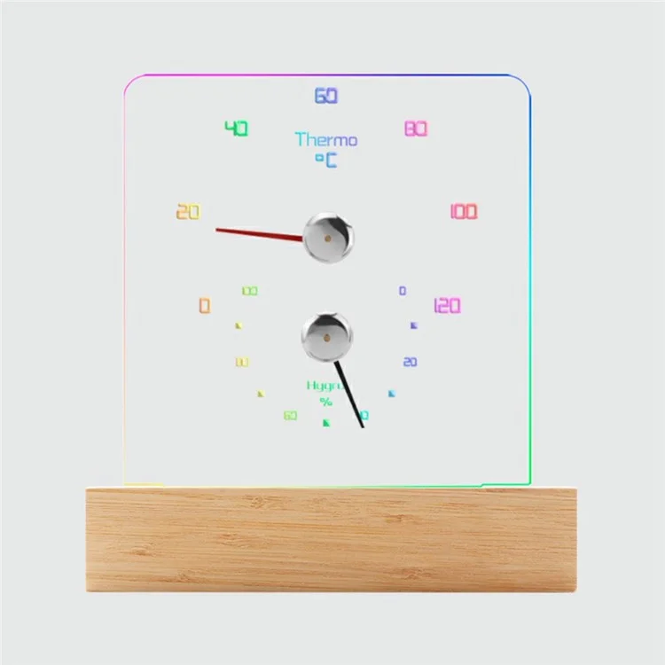 TS-JX810-RGB Термогигрометр для сауны с RGB-подсветкой, измеритель температуры и влажности для парной