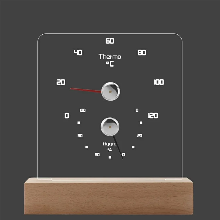 Termômetro e Higrômetro para Sauna TS-JX810 com Ponteiro Bimetálico para Medir Temperatura e Umidade em Sala de Vapor