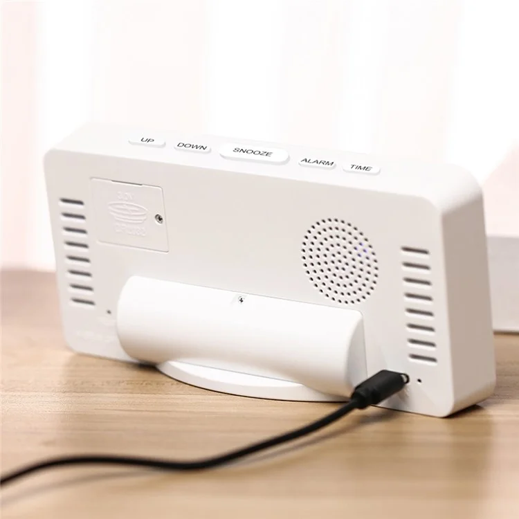 YC-9100RGB 11 RGB Modes LED Digital Alarm Clock with Color Changing Mirror Display for Students  /  Home - Black