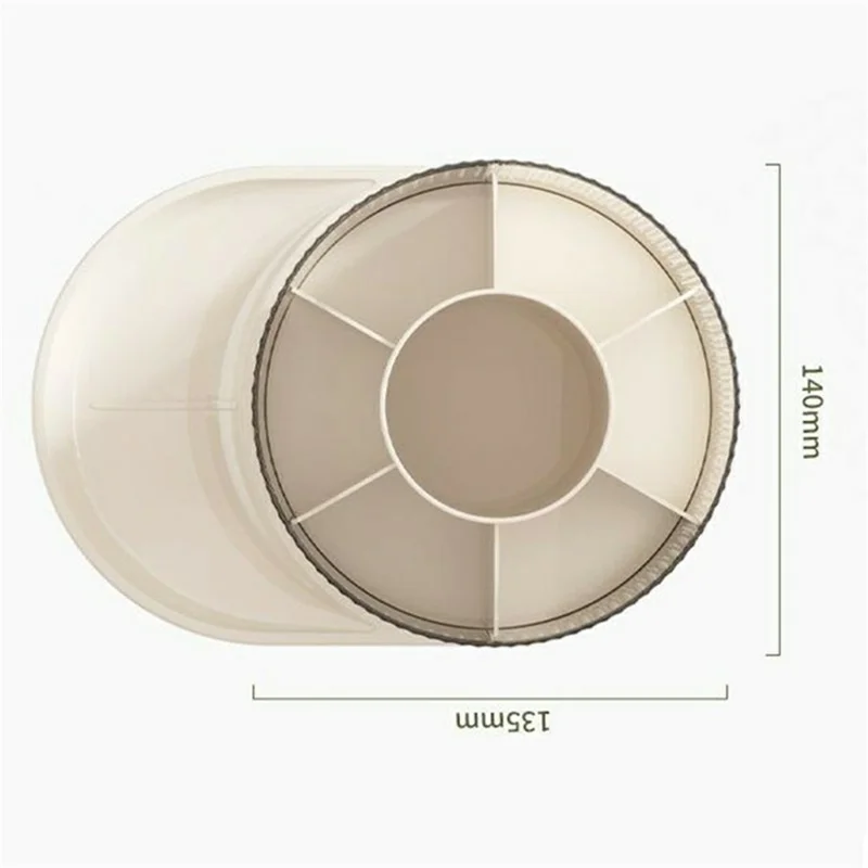 Creative Rotating Makeup Brush Holder ABS Cosmetic Jewelry Storage Box Desktop Organizer