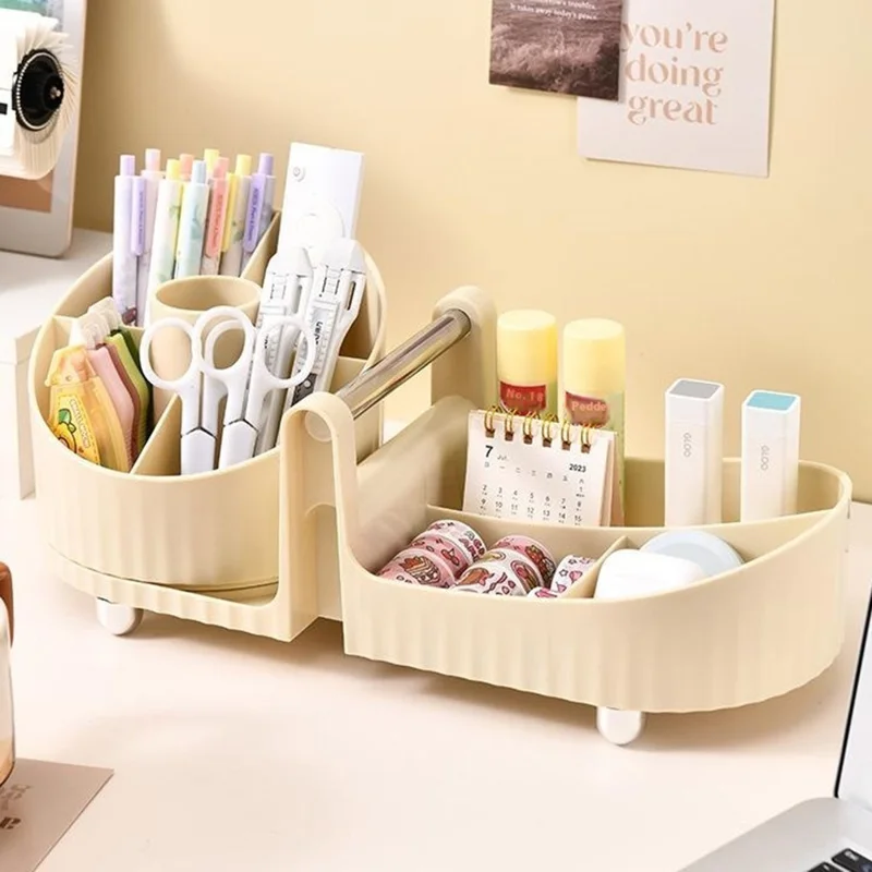 Rotating Makeup Organizer Large Capacity Cosmetic Skincare Products Desktop Storage Box