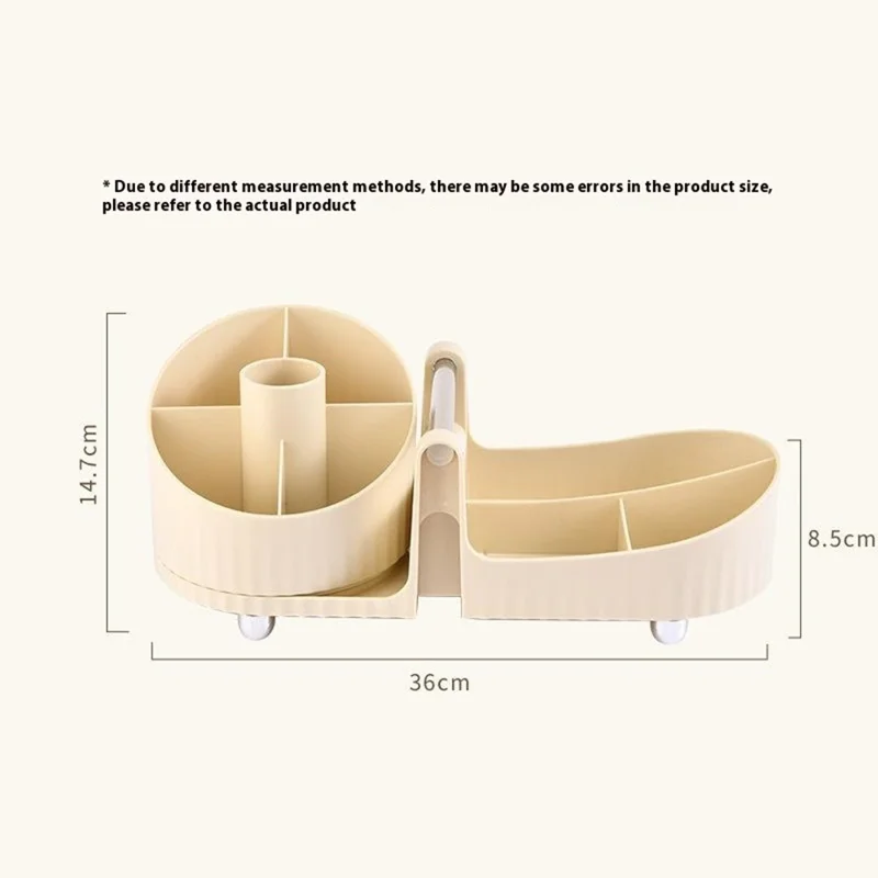 Rotating Makeup Organizer Large Capacity Cosmetic Skincare Products Desktop Storage Box