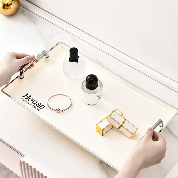 Single Layer Medium Size Cosmetic Organizer Makeup Storage Rack Lipstick Skincare Holder Stand - Transparent White