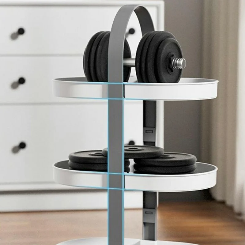 3 Layer Desktop Organizer Portable Basket Multifunctional ABS Storage Rack with Arched Handle