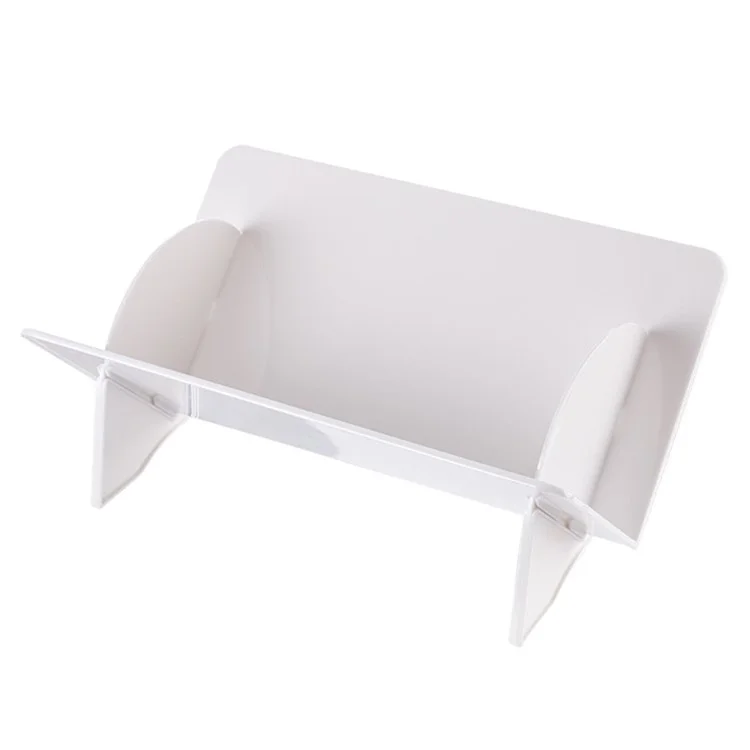 Tilted Desktop File Organizer Book Stand Document Holder Reading Rack Storage Shelf - White
