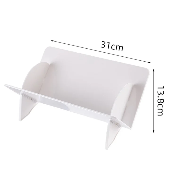 Tilted Desktop File Organizer Book Stand Document Holder Reading Rack Storage Shelf - White