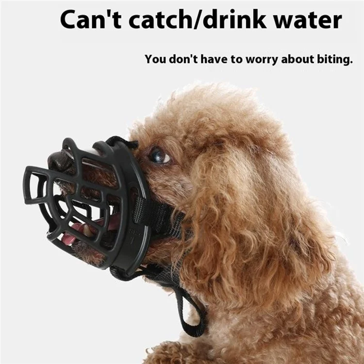 Pet Muzzle TPE Anti Bite Basket for Dogs Adjustable Mouth Cover Allows Panting and Drinking, Size 2