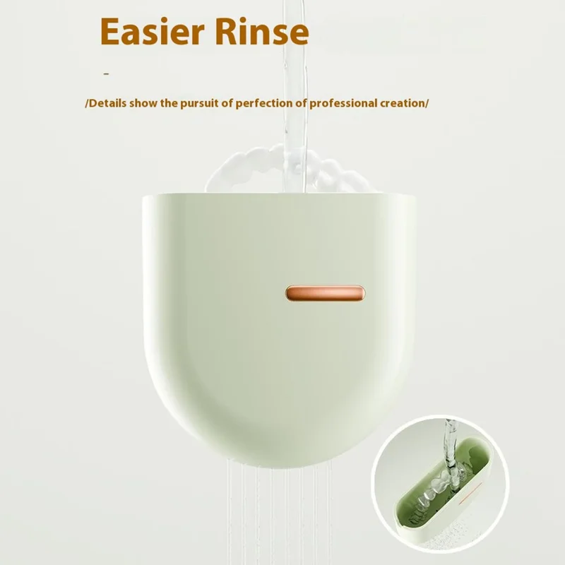 Tooth Retainer Case Orthodontic Braces Denture Storage Box Cleaning Tools Container - Pink