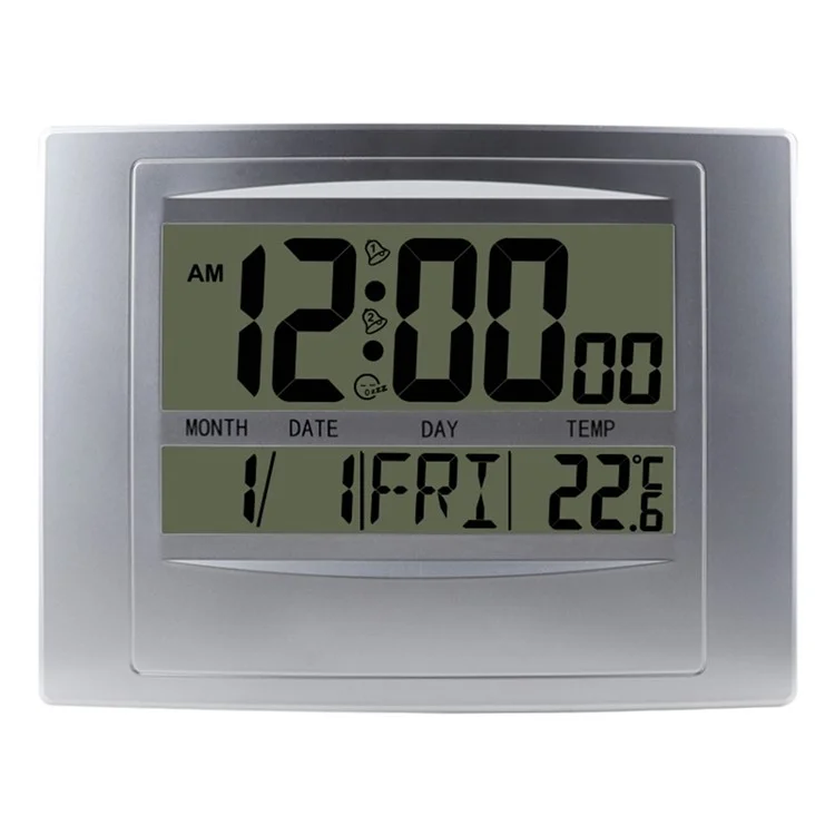 Relógio Despertador Digital Multifuncional TS-H129Y com Tela Grande, Calendário e Temperatura