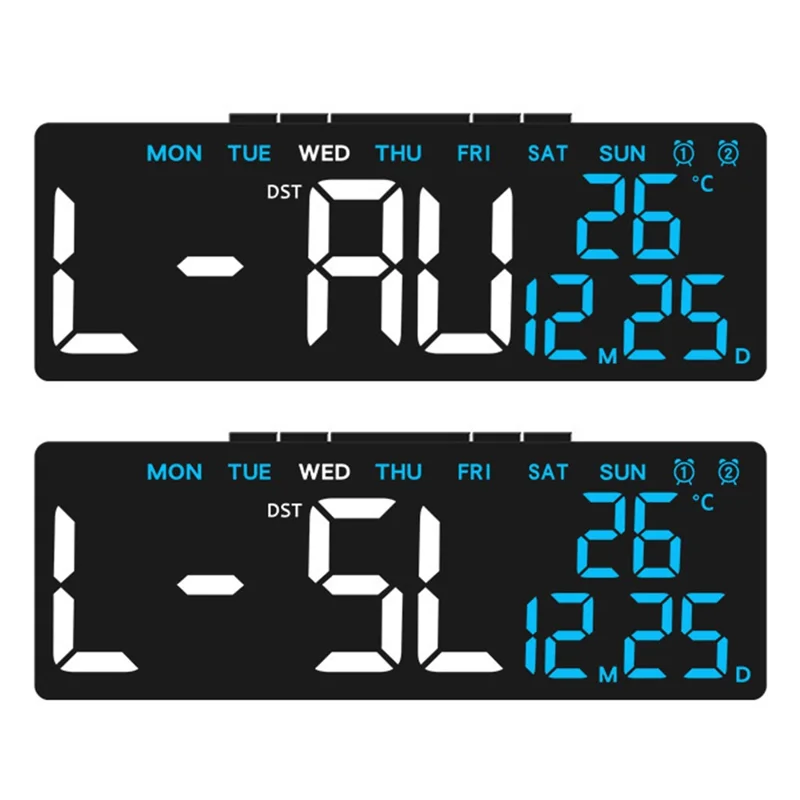 6668 LED Digital Alarm Clock Temperature Display USB Output Multiple Alarms Desktop Clock - Black Shell / Red Digital Display