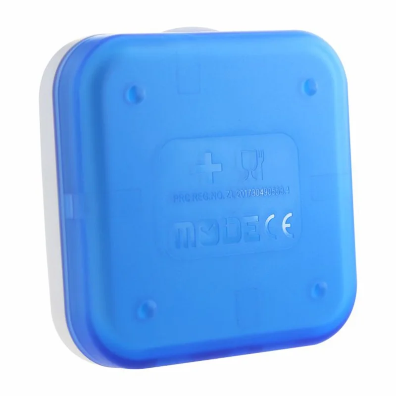 CR-210 Organisateur de Pilules Intelligent, Distributeur de Médicaments 7 Jours, 4 Compartiments, Conteneur Portable de Compléments Santé - Bleu