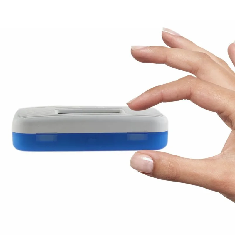 CR-211 Smart Pill Organizer Timer Reminder 6-Compartment Medication Box 7-Day Travel Health Supplement Container (BPA Free, No FDA) - Grey