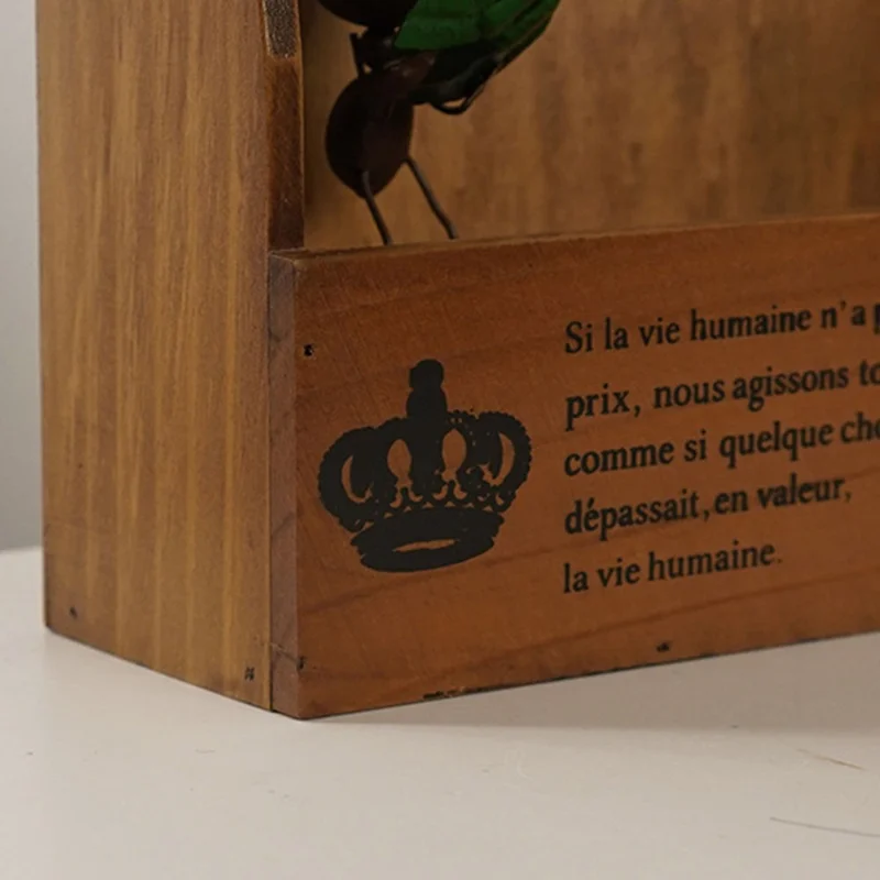 Soporte de pared para llaves Organizador decorativo Caja de almacenamiento para entrada Sala de estar Hogar - Marrón