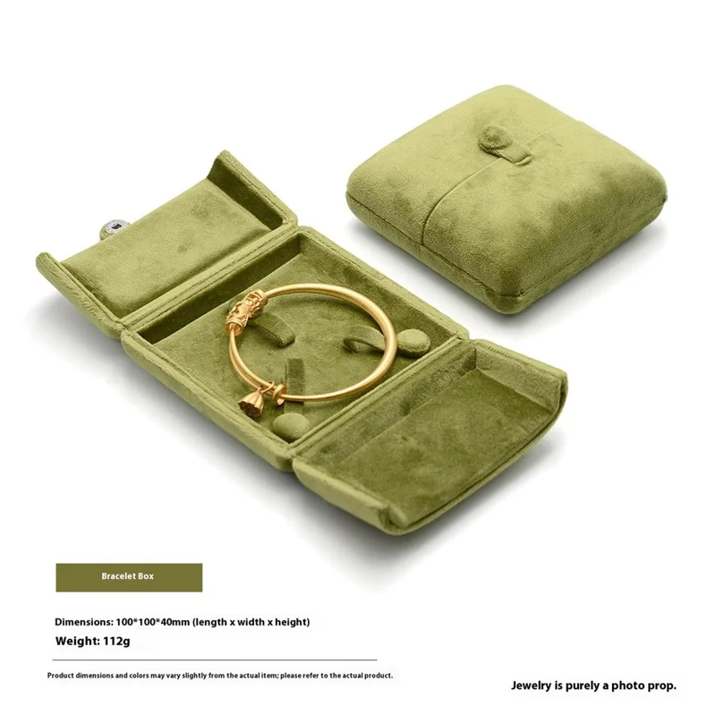 Double Open Velvet Jewelry Storage Box for Bracelets Display Case