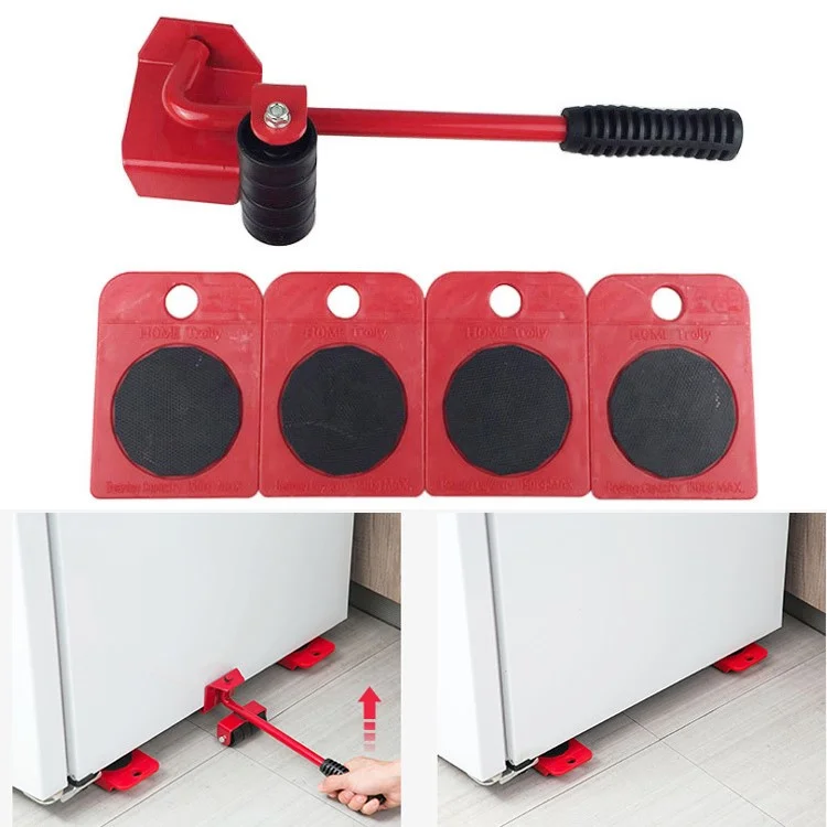 Moving Heavy Object Handling Tool Furniture Per Uso Domestico Dispositivo Mobile Manodopera Risparmio Di Lavoro Crowbar Strumento Strumento - Rosso