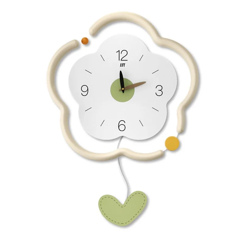 Reloj de Pared Silencioso de Forma de Flor de Madera y Acrílico, Creativo, Decoración para Salón y Hogar, Talla S