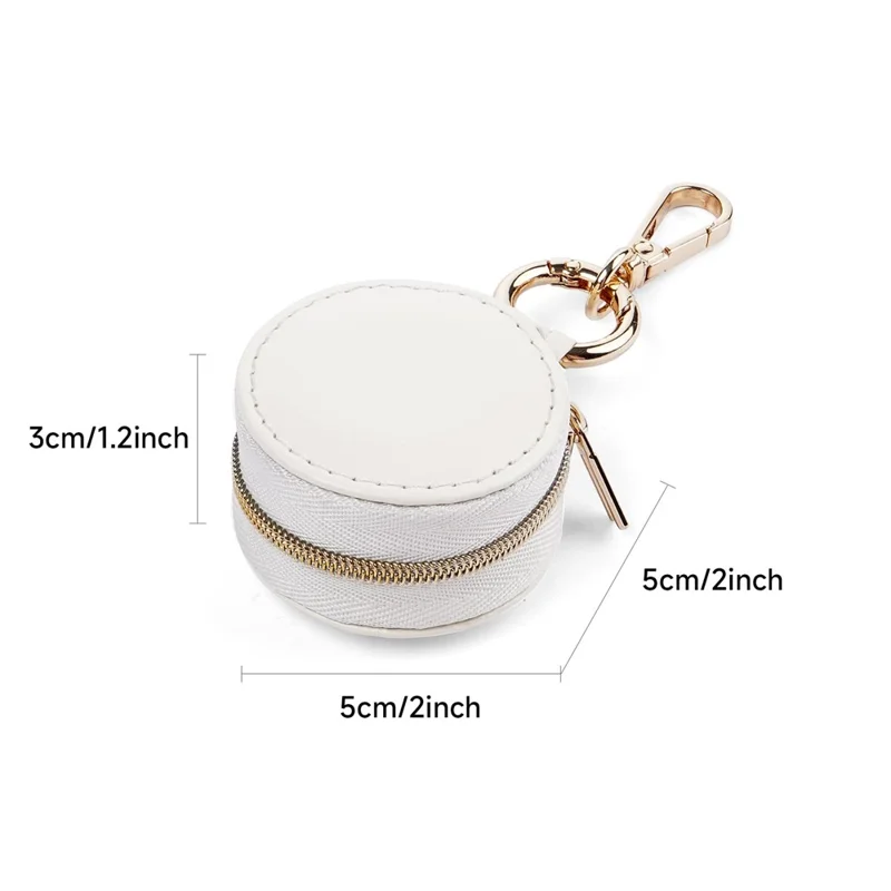 SP01310 Portable Mini Jewelry Organizer Bag Rings Earrings Necklaces Travel Storage Case - White