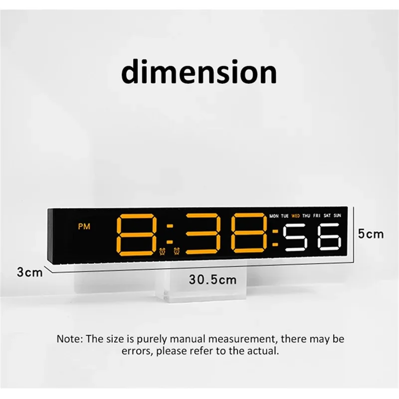 5517 12 / 24H Display LED Digital Clock with Sound Pickup RGB Rhythm Light Electronic Clock for Bedroom - Black Shell+White Light