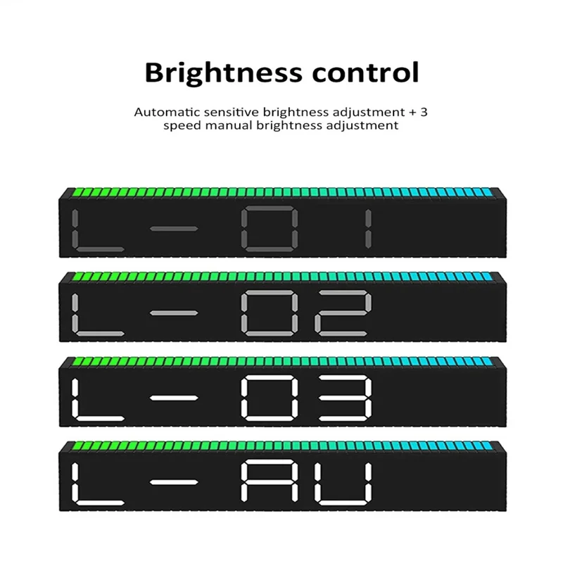 5517 12 / 24H Display LED Digital Clock with Sound Pickup RGB Rhythm Light Electronic Clock for Bedroom - Black Shell+White Light