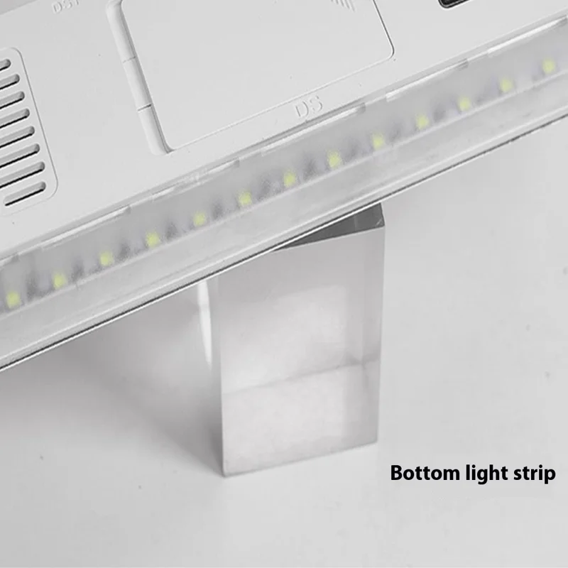 5519 Multifunction LED Digital Alarm Clock Temperature Display Bedside Clock with Ambient Light - Black Shell+Green Light