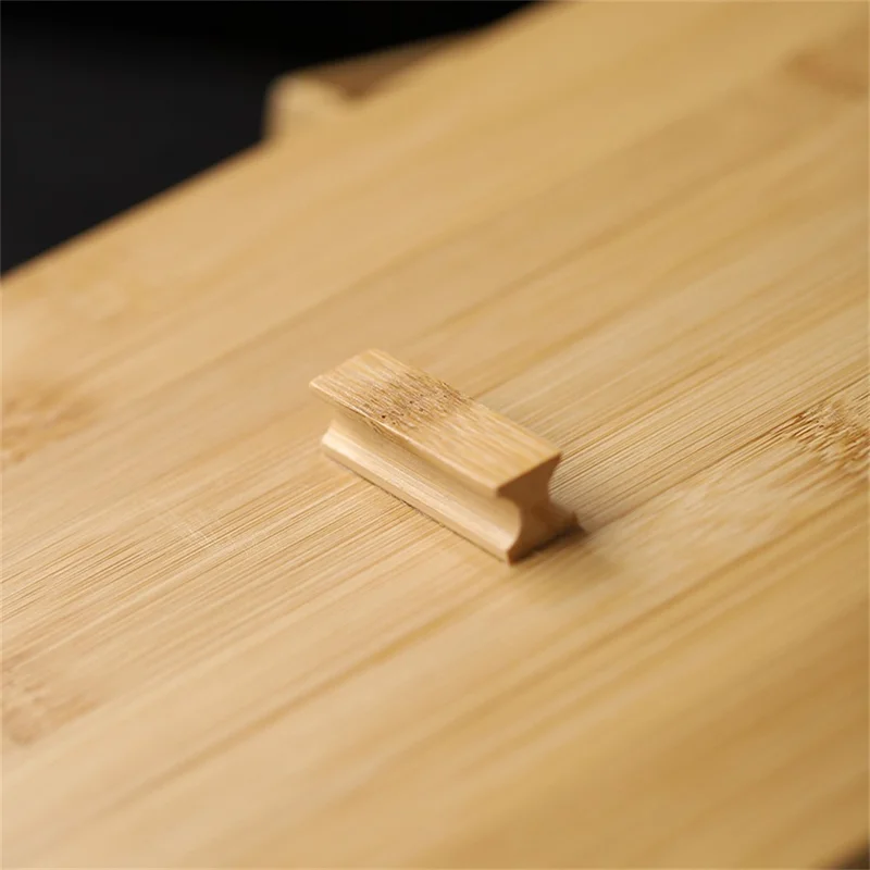 Bamboo Divided Organizer Food Storage Box with 6 Compartments for Snacks (BPA-Free, No FDA Certificate)