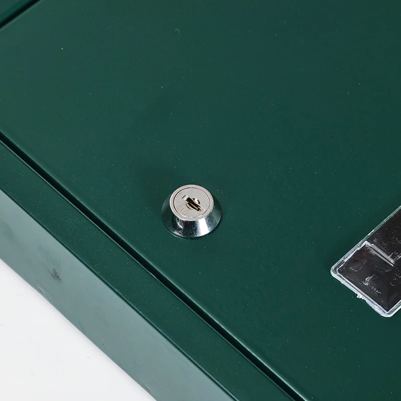 2801 Wall Mounted Mailbox with 2 Keys Outdoor  Lock Security Letter Box Metal Suggestion Box - Black