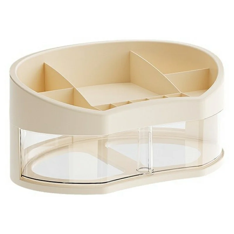 Rotating Makeup Organizer Transparent Drawer Cosmetic Storage Box Large Capacity Cosmetic Organizer