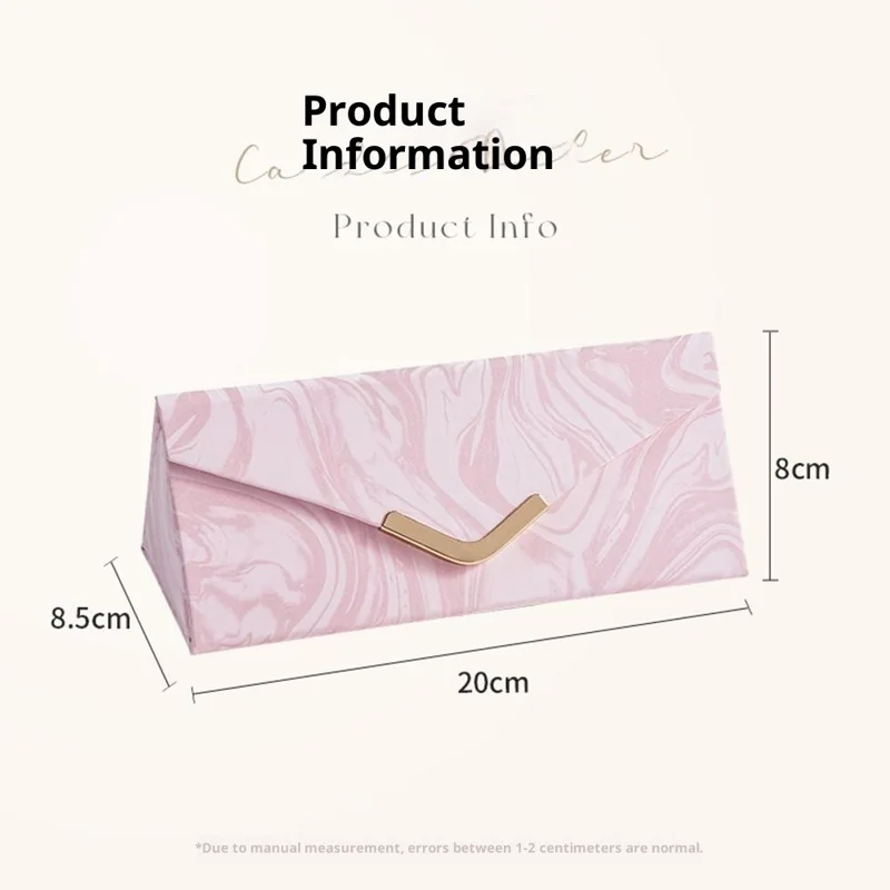 sp01371 PU Leather gevouwen sieradendoos voor oorbellen ringen kettingen met zachte voering oogglazen opbergdoos - Roze