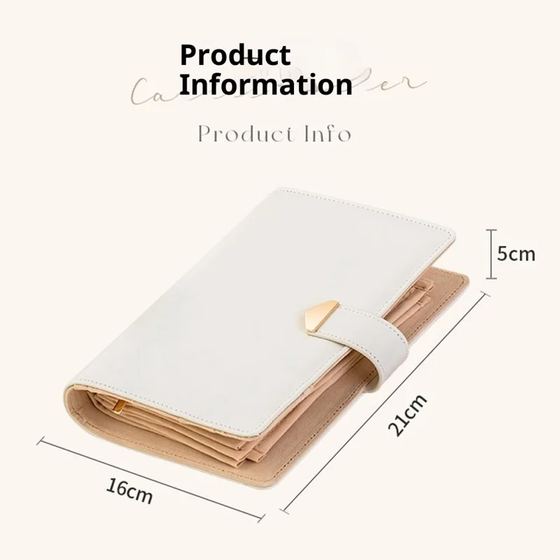 Organisateur de bijoux portable en forme de livre Organisateur de bijoux portable en cuir PU multicouche Organisateur de colliers et de boucles d'oreilles - Beige