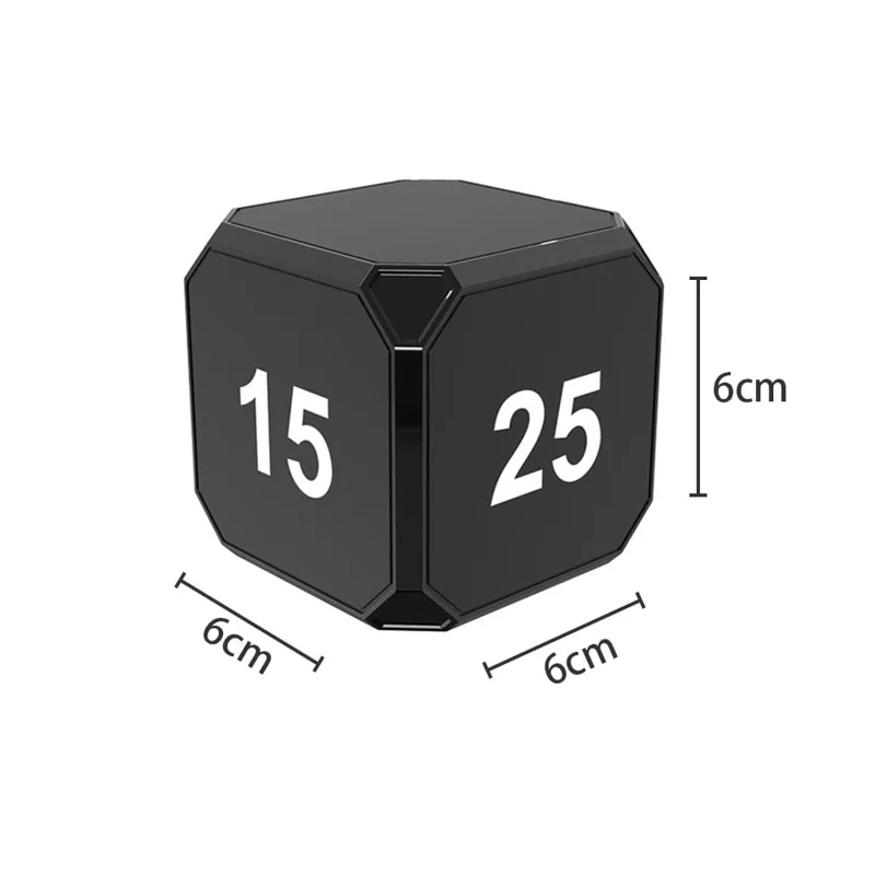 CT02 Minikubtimere med LED-display, elektronisk klocka för tidshantering vid matlagning, läsning och spel - Vit