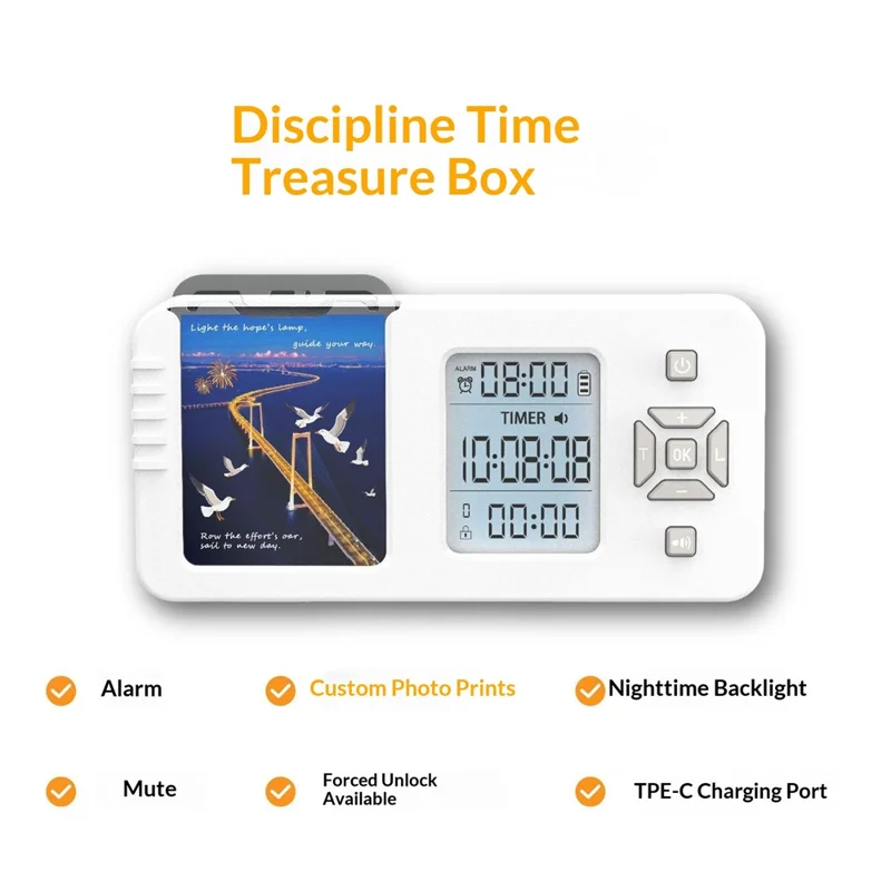 SG01 Smartphone Förvaringslåda Tidslåsning Låda Självdisciplin Trick Mobiltelefon Tidslåsning - Lappversion