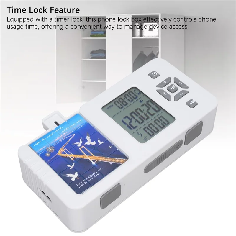SG01 Smartphone Förvaringslåda Tidslåsning Låda Självdisciplin Trick Mobiltelefon Tidslåsning - Lappversion