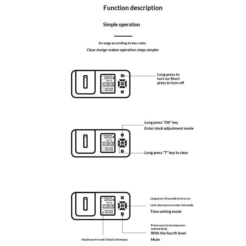 SG01 Smartphone Förvaringslåda Tidslåsning Låda Självdisciplin Trick Mobiltelefon Tidslåsning - Lappversion