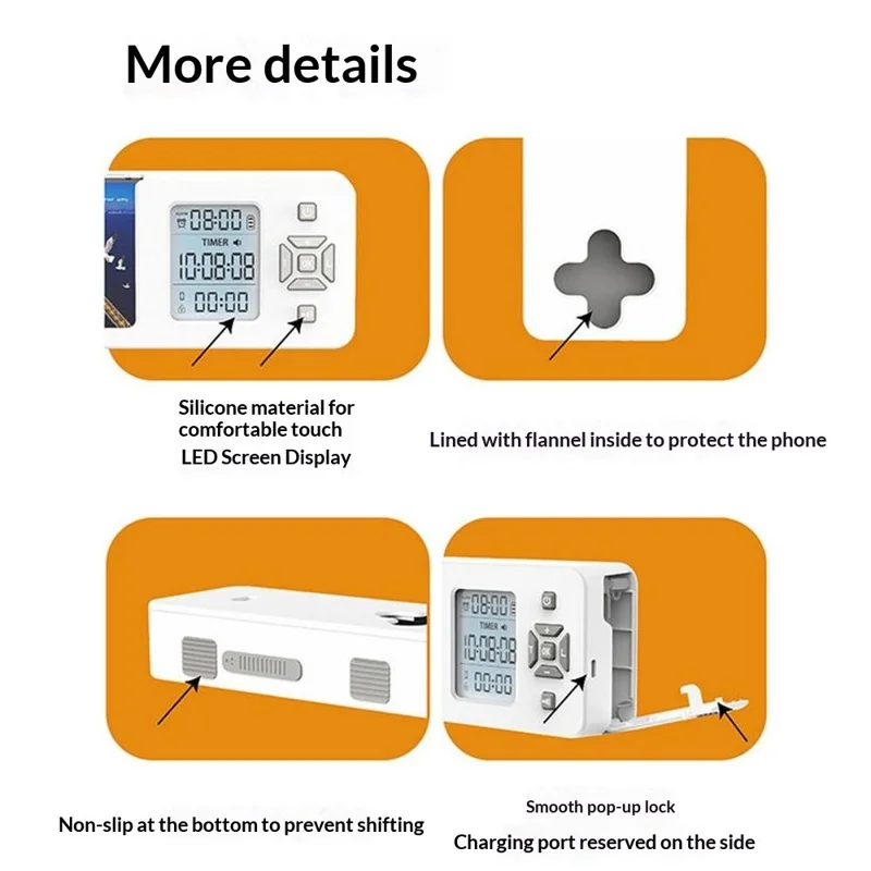 SG01 Smartphone Förvaringslåda Tidslåsning Låda Självdisciplin Trick Mobiltelefon Tidslåsning - Lappversion