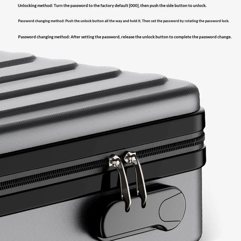 Multi-Layer Document Organizer Box Moisture-Proof Zippered Storage Bag with Password Lock for Passport / Certificates / Files